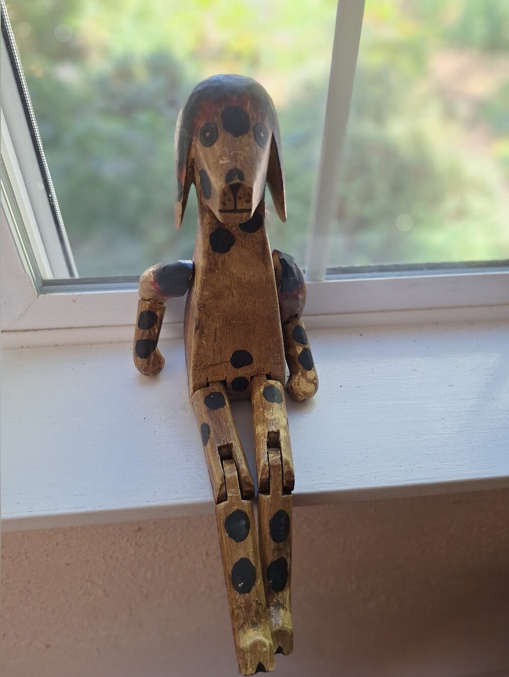 Folk Art Hand Carved Indonesian Dog Shelf Sitter